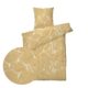 Sengesett 140×200/60×63 cm – Marmor Mustard Yellow – bomullssateng