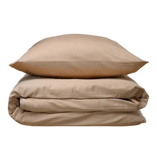 Sengesett 140×220/60×63 cm – Block Mokka – bomullssateng