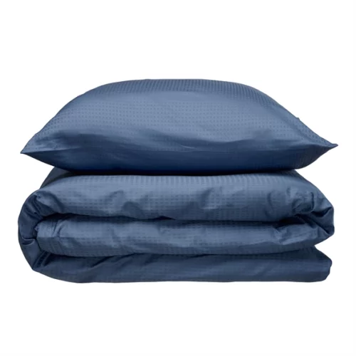Sengesett 140×220/60×63 cm – Blocks Blue – bomullssateng