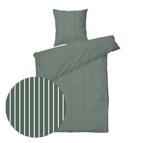 Sengesett 140×220/60×63 cm – Blokhus Grønn – bomullssateng
