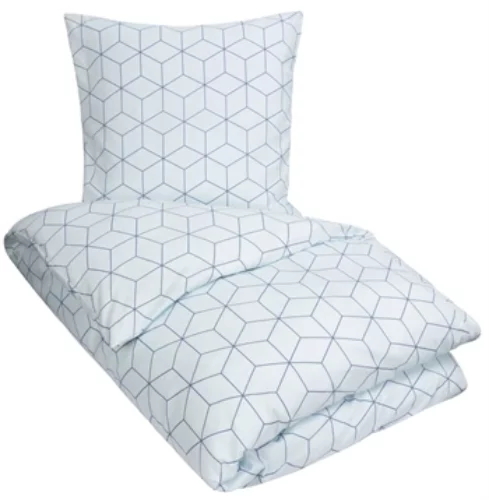 Sengetøy – 140×220 cm – Box Blå – Microfiber sengesett
