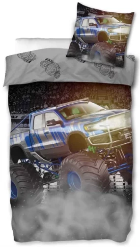 Sengetøy barn – Monstertruck – 100×140 cm – 100% bomull