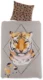 Tiger sengetøy – 140×200 cm – sengesett med tiger – 2 i 1 design – 100% bomull