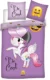 Unicorn Sengetøy – 140×200 cm – Emoji Unicorn – 2 i 1 design – 100% bomull