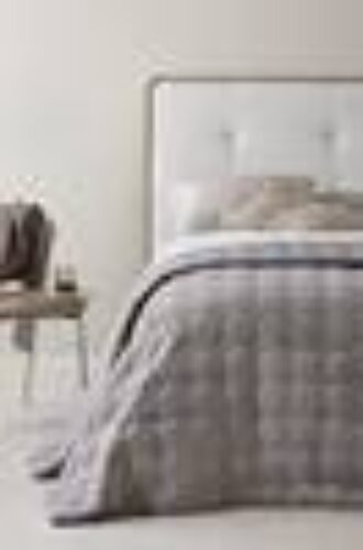 VANNA sengeteppe – enkeltseng 180×260 cm Grå