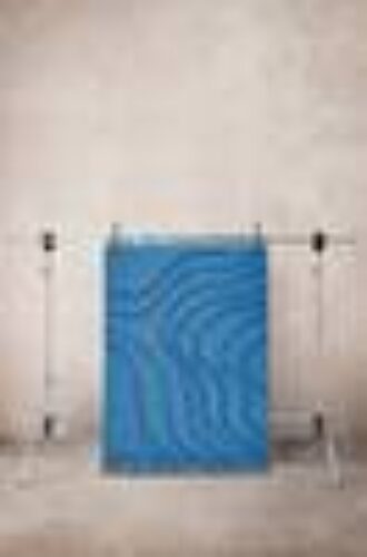 WAWE bomullsteppe Azurblå